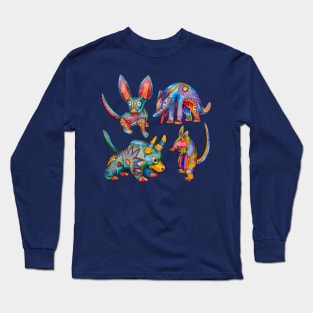 Dia de muertos animals Long Sleeve T-Shirt